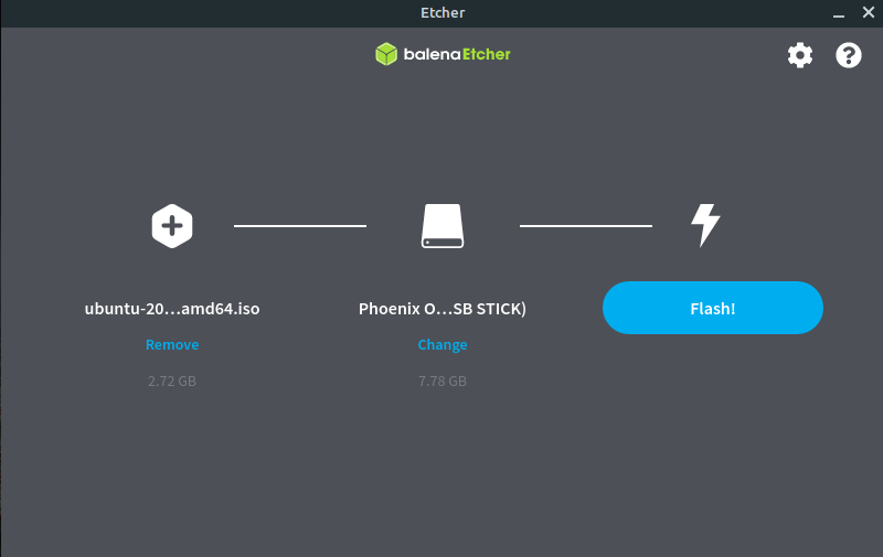 click flash to flash ubuntu 20.04 its to our USB drive.