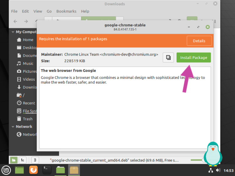 Как установить google chrome на linux mint