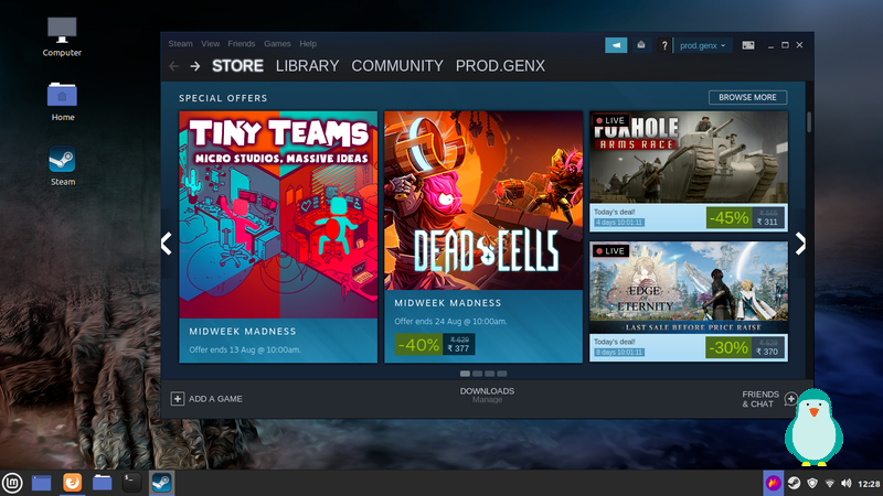 download games from steam on linux mint 20