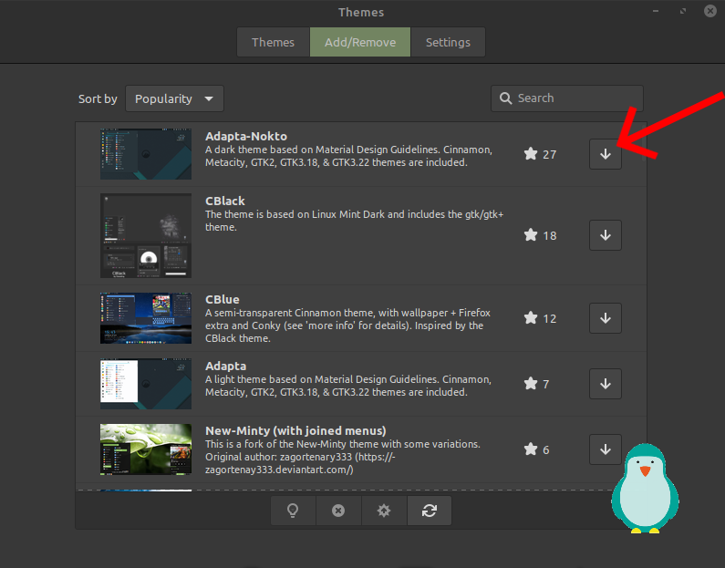 download theme in linux mint 20