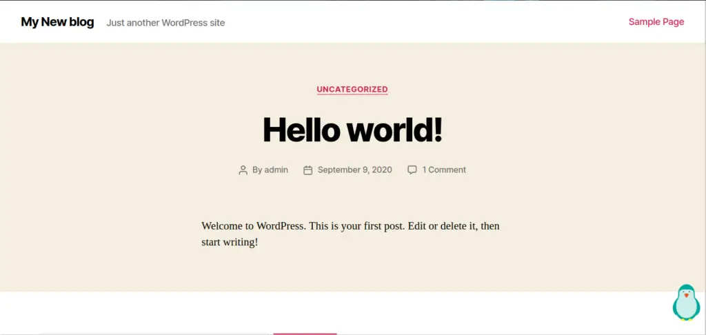 wordpress installed on localhost