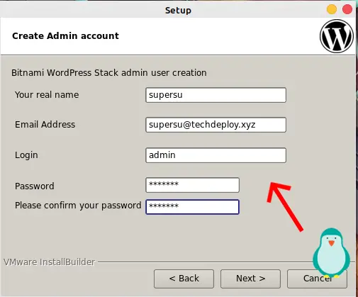 create a wordpress user