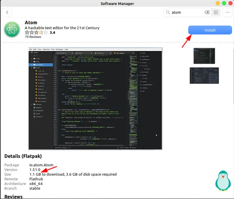 Как установить atom на ubuntu
