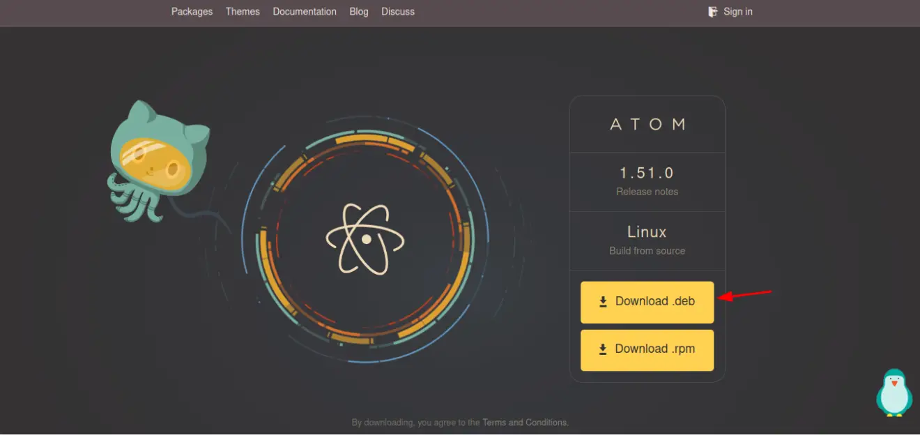 Как установить atom на ubuntu