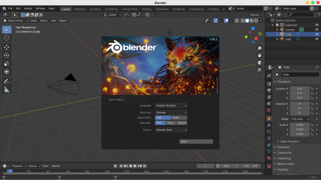 install blender on linux