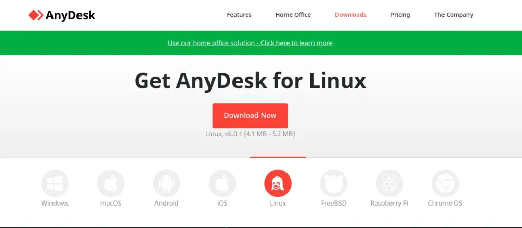 any desk linux