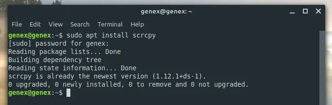 install scrcpy on linux