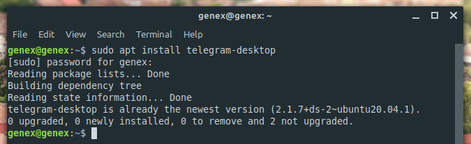 telegram client linux