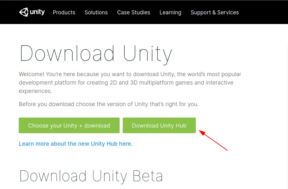 unity hub download link