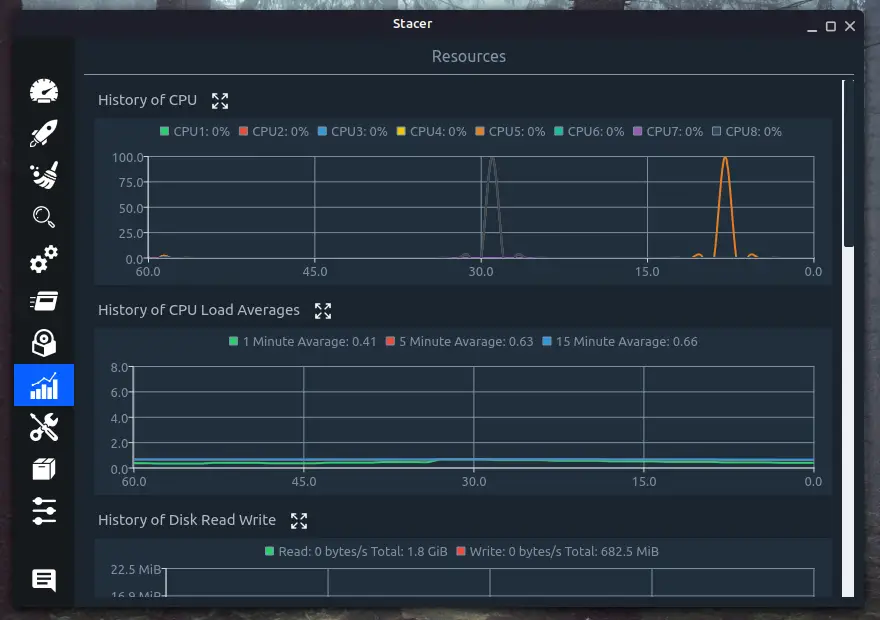 optimize linux with stacer