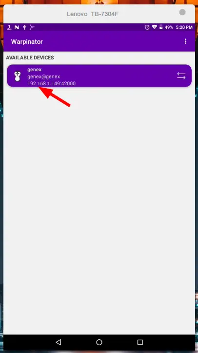 warpinator on android