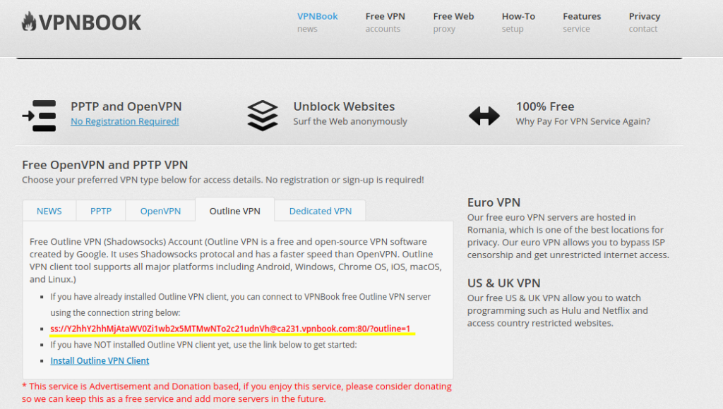 vpnbook outline vpn access key